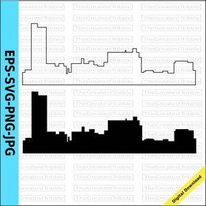 Amarillo City Skyline Silhouette Amarillo City Skyline Outline eps svg png jpg Vector Graphic Clip Art Amarillo Texas