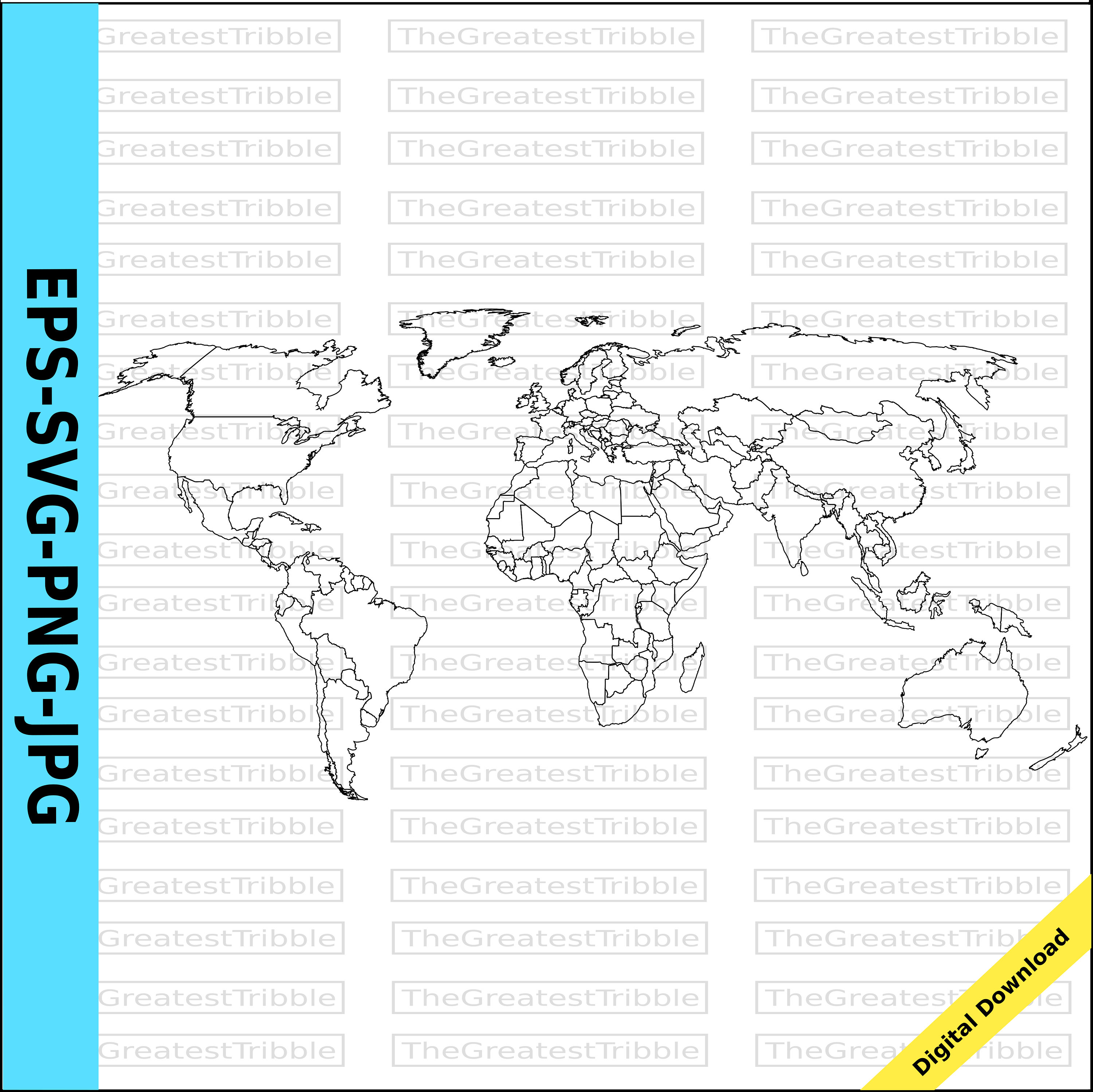 World Map World Countries Map Eps Svg Png Jpg Vector Graphic Etsy World Map World Countries Map Eps Svg Png Jpg Vector Graphic Etsy