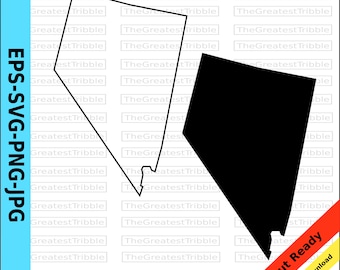 Nevada State Map SVG PNG JPG Vector Graphic Clip Art Nevada State Outline Nevada Silhouette