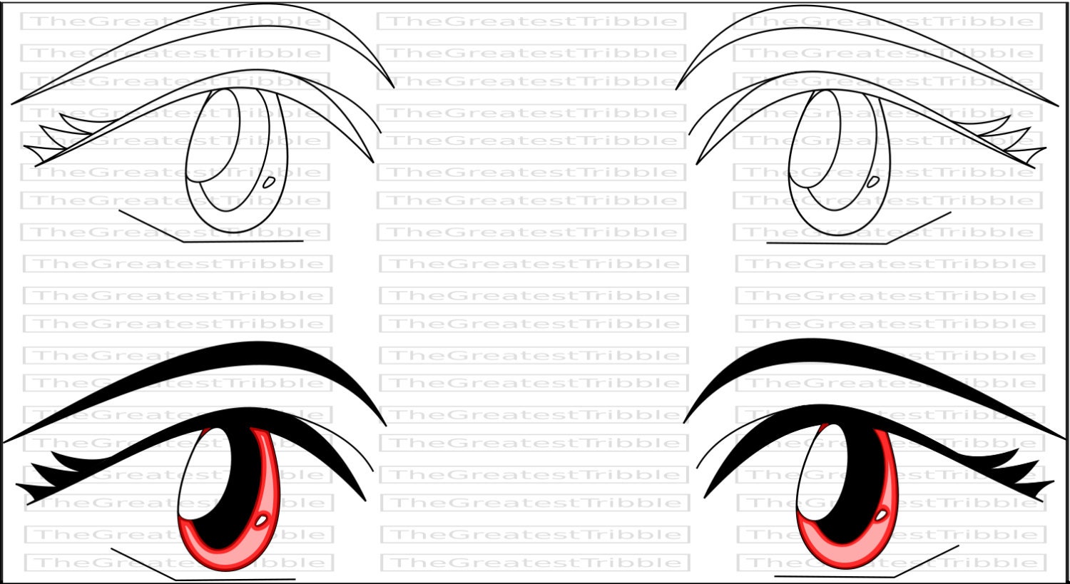 Female Anime Eye SVG PNG JPEG PDF Graphic by Jazz173 · Creative Fabrica