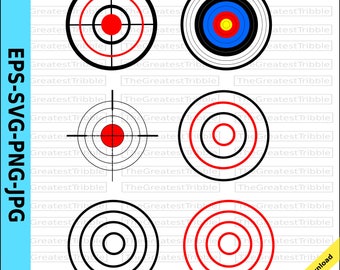 Bulls Eye Shooting Target eps svg png jpg Vector Graphic Collection