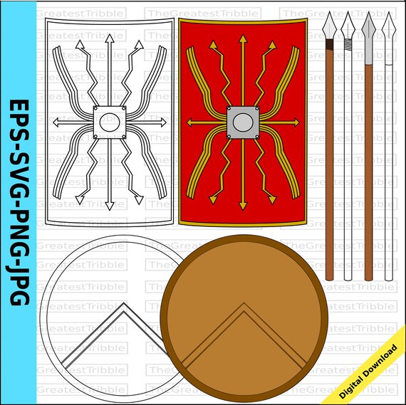 Antike Spartanische Schild Romischen Speer Alten Spartan Speer Etsy