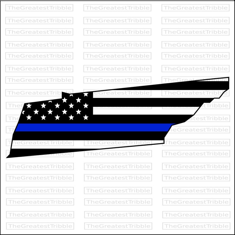 Thin Blue Line Tennessee USA Flag Thin Blue Line American Flag | Etsy