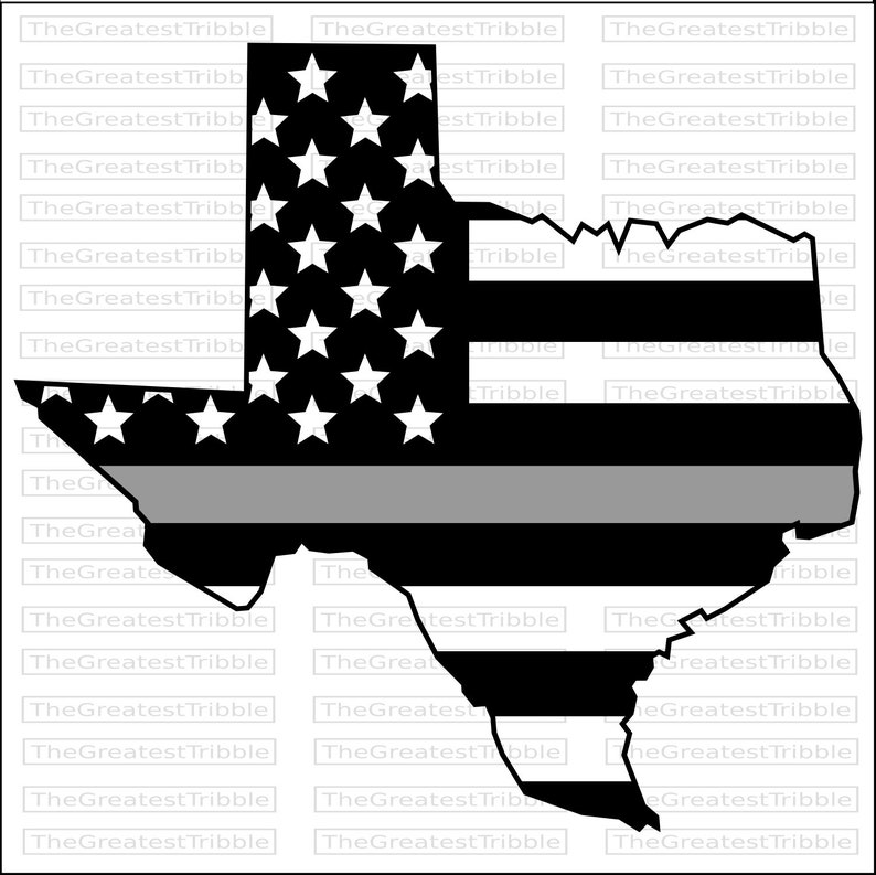Thin Silver Line Texas USA Flag Thin Silver Line Flag eps ...
