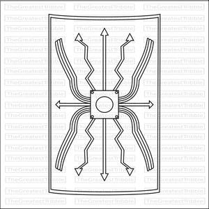 Ancient Spartan Shield Roman Spear Ancient Spartan Spear Roman Shield eps svg png jpg Vector Graphic image 2