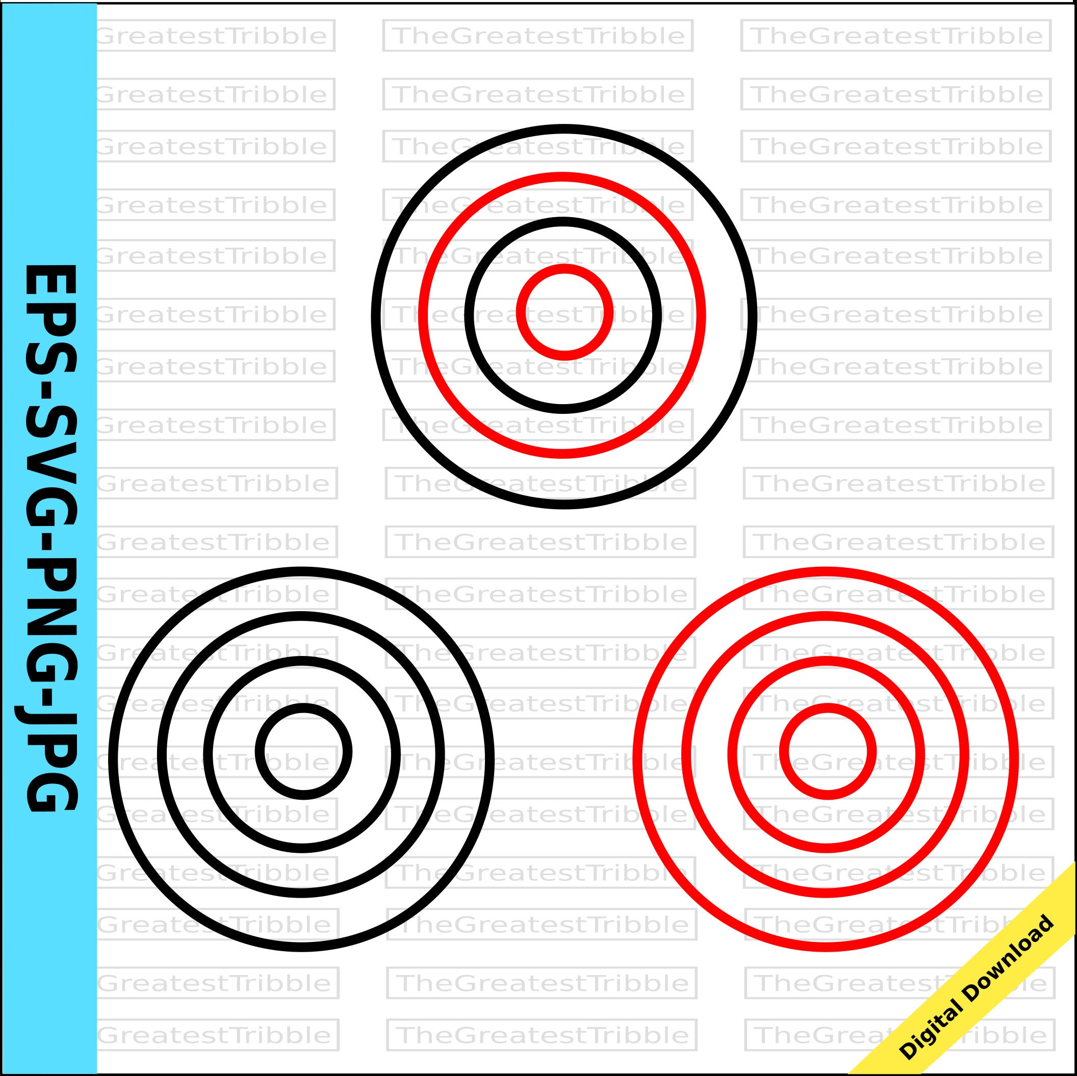 Bulls Eye eps svg png jpg Vector Graphic | Etsy