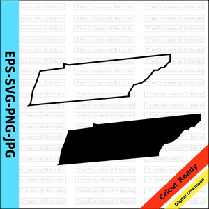 Tennessee State Map svg png jpg eps Vector Grafische Clip Art Tennessee State Outline Tennessee Silhouette Tennessee Cricut Cut File