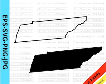 Tennessee State Map svg png jpg eps Vector Graphic Clip Art Tennessee State Outline Tennessee Silhouette Tennessee Cricut Cut File