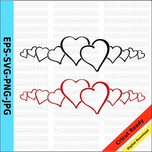 Hearts Clip Art eps svg png jpg Valentine Hearts Digital Download Printable Simple Hearts Printable Clip Art Cricut Cutting File