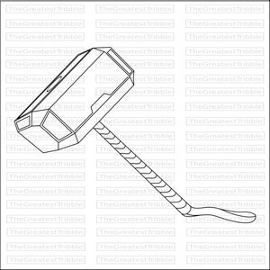 Thor's Hammer Vector Clip Art Mjolnir Clip Art svg png jpg eps Thor's Hammer Outline Mjolnir Outline Thor's Hammer Clip Art Mjolnir Vector image 2