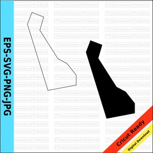 Delaware State Map svg png jpg eps Delaware Vector Graphic Clip Art Delaware State Outline Delaware Silhouette Delaware Cut File