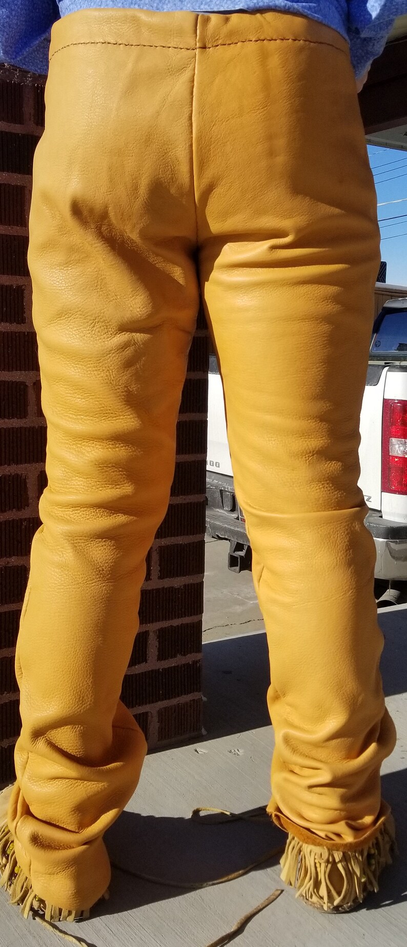 Mens Buckskin Pants made from Elk Hide Size 36 X 35 and 43 X Etsy