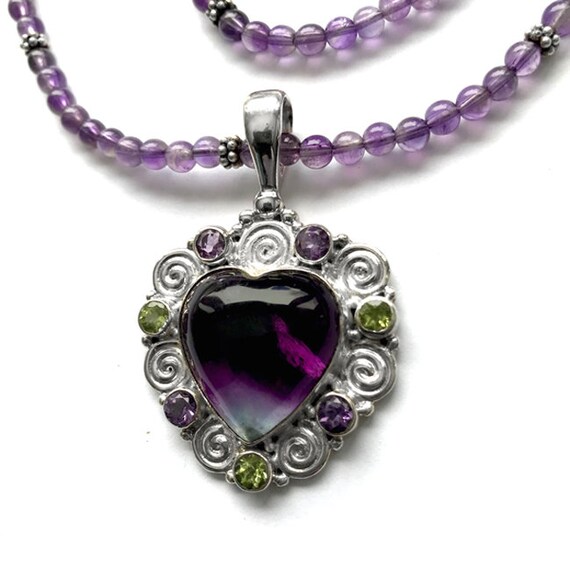 Offerings Sajen Sterling Silver Multi Gemstone Swirls Pendant