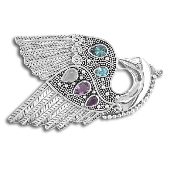 Offerings Sajen Sterling Silver Exotic Bird Pin-P… - image 1