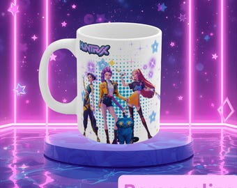 Personalized Huntr/x Mug – Custom Zoey, Rumi, Mira Design for KPop Demon Hunters Fans
