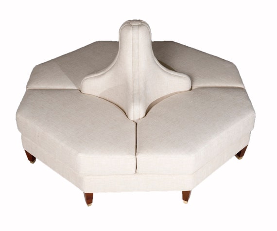 Octagon Settee Bench Tete a Tete Sofa La Belle Tuffet Etsy UK