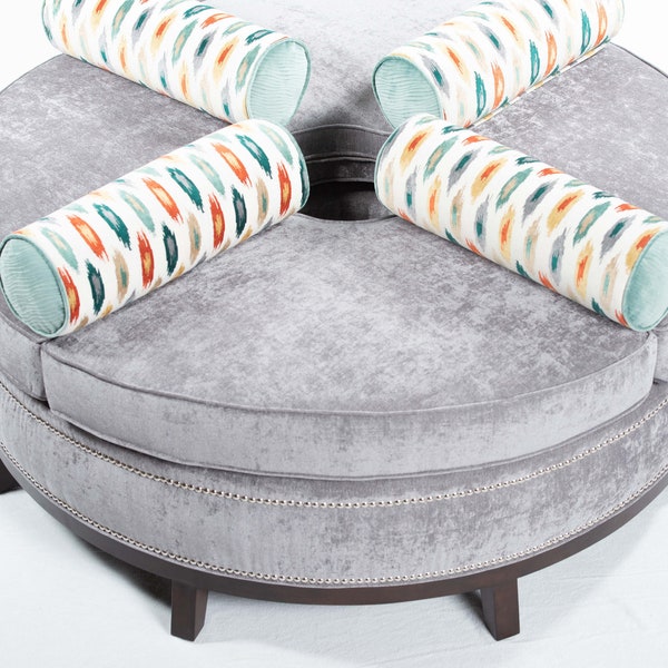 Round Ottoman Etsy