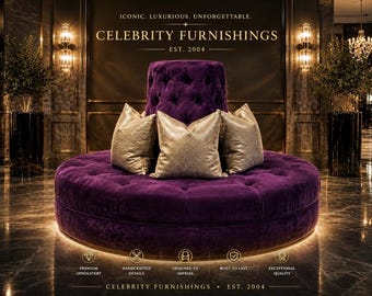 Purple Circle SETTEE Banquette Lobby Sofa