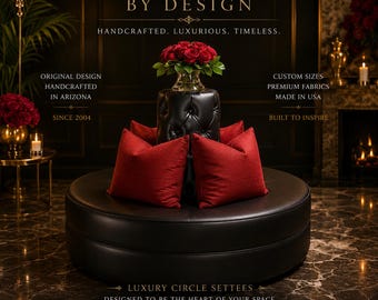 Chair ottoman bench for a boutique salon round tuffet