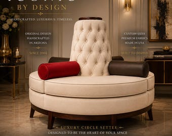 Designer wedding chair round bench for a salon