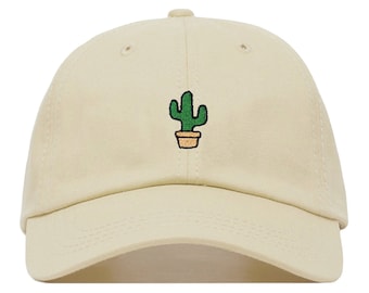 CACTUS Baseball Hat, Embroidered Dad Cap • Succulent Cacti Desert Plant • Unstructured Six Panel • Adjustable Strap Back