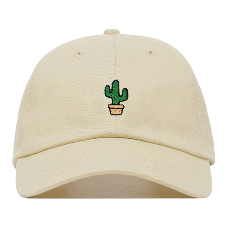 CACTUS Baseball Hat, Embroidered Dad Cap Succulent Cacti Desert Plant Unstructured Six Panel Adjustable Strap Back image 1