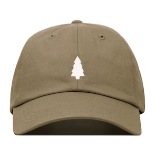 FOREST TREE Baseball Hat, Embroidered Dad Cap • Glamping Camp Nature Woods • Unstructured Six Panel • Adjustable Strap Back