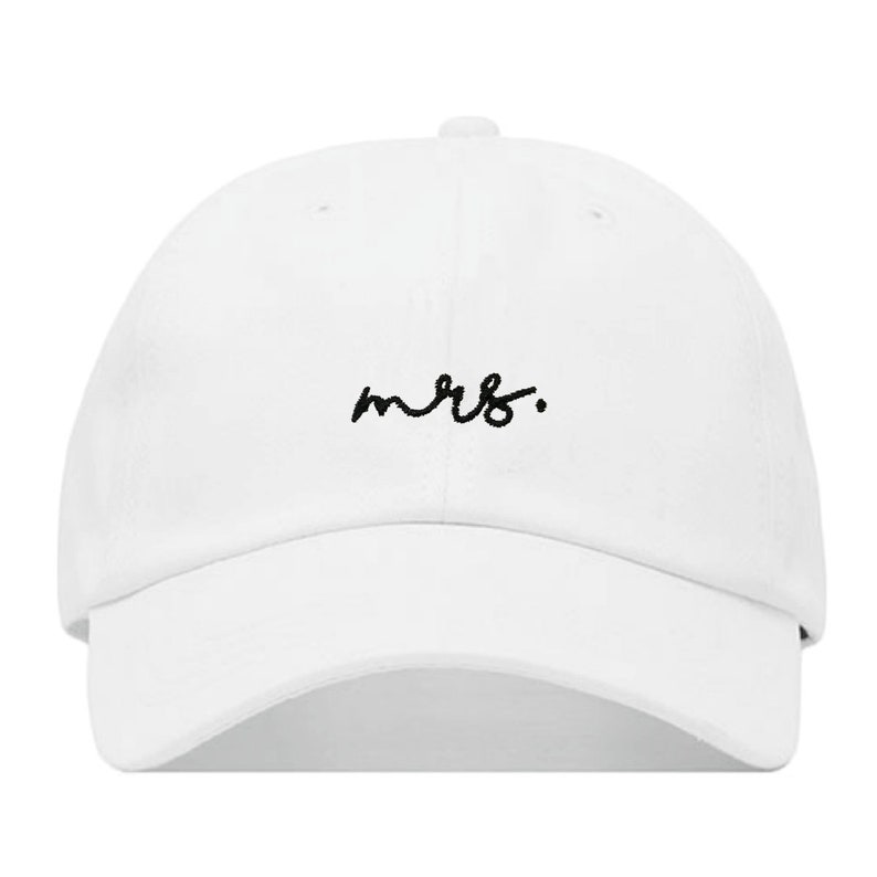 MRS. Baseball Hat Embroidered Dad Cap Married Wife Newly image 0