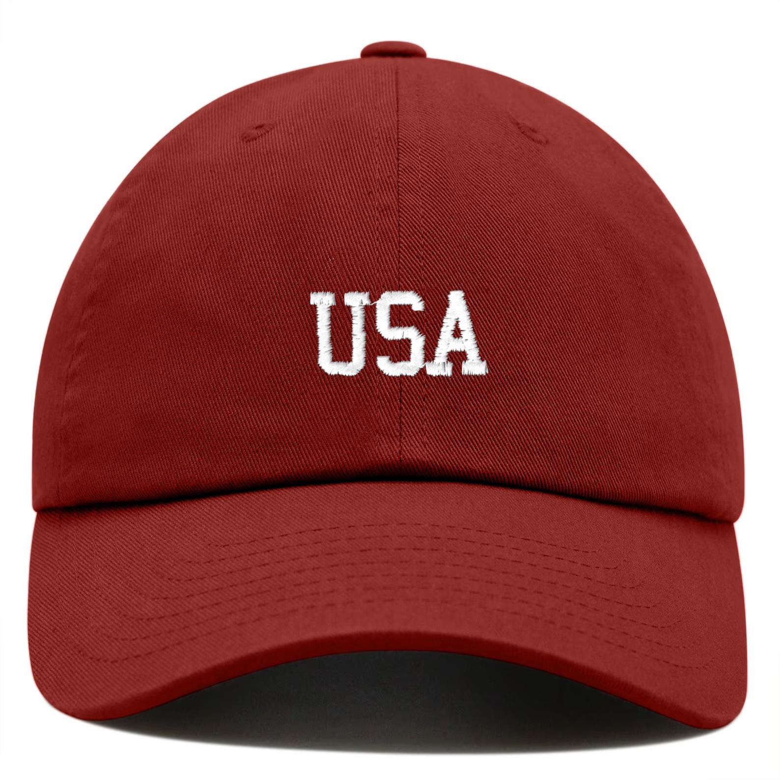 berretto da baseball ricamato con bandiera retrò usa, cappello da papà