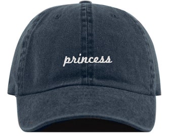 Prinzessin-Baseball-Mütze, bestickt Dad Cap • Königin Royalty Burg • unstrukturierte sechs Panel • verstellbarer Riemen zurück