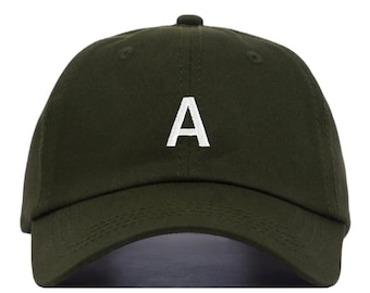 BRIEF honkbal hoed, geborduurde papa Cap • Monogram alfabet eerste • ongestructureerde zes Panel • verstelbare riem terug