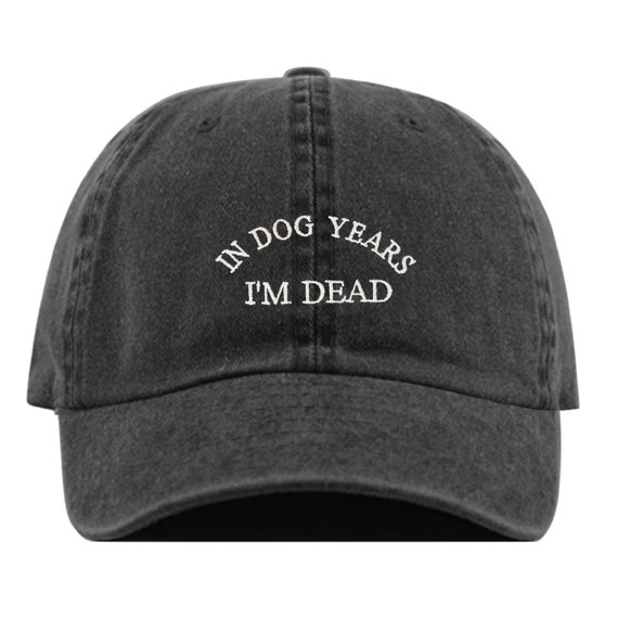 IN DOG YEARS Baseball Hat Embroidered Dad Cap I'm Dead Etsy