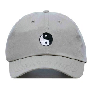 YIN YANG Baseball Hat, Embroidered Dad Cap Spiritual Zen Yoga Chinese Unstructured Six Panel Adjustable Strap Back image 1