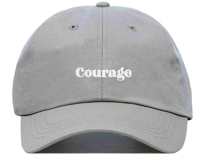 Courage Embroidered Baseball Hat - Your Choice of Cap & Thread Color! - Kindness Collection