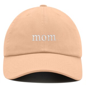 Mom Embroidered Dad Hat | Cute Baseball Cap | Adjustable Cotton Twill Cap | Trendy Minimalist Hat for Women | Thoughtful Mother’s Day Gift