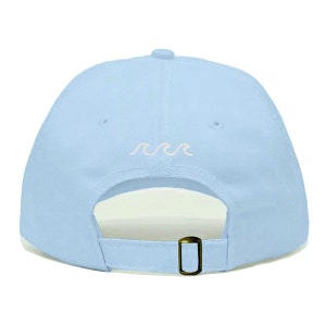 WAVES Baseball Hat, Embroidered Dad Cap • Beach Ocean Sea Surf Nautical • Unstructured Six Panel • Adjustable Strap Back