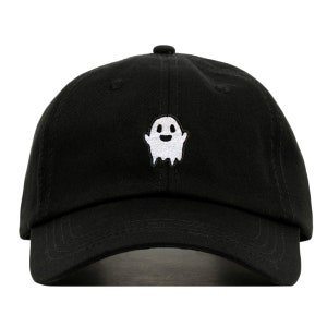 GHOST Baseball Hat, Embroidered Dad Cap Spooky Kawaii Boo Grunge Unstructured Six Panel Adjustable Strap Back image 1