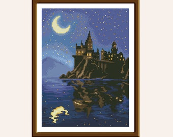 Download Wizardry cross stitch pattern School magic cross stitch Always cross stitch pattern Wedding castle cross stitch pattern baby