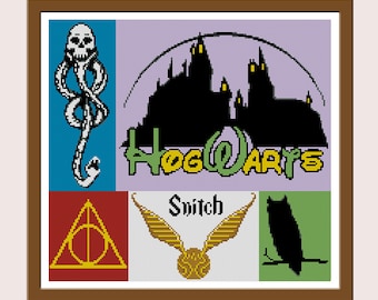 Modern cross stitch pattern fantasy cross stitch pattern owl cross stitch patterns baby cross stitch pattern magic castle