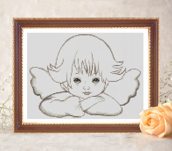 BUY 2 GET 1 FREE. Modern cross stitch pattern baby cross | Etsy