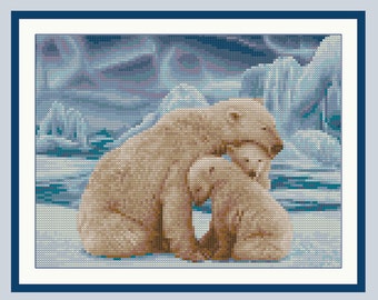 Modern cross stitch pattern animal cross stitch bear cross stitch pattern baby cross stitch christmas cross stitch patterns