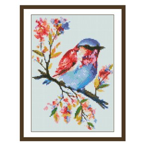 Modern cross stitch pattern bird cross stitch gift cross stitch rainbow cross stitch patterns pdf Download baby embroidery Instant Download