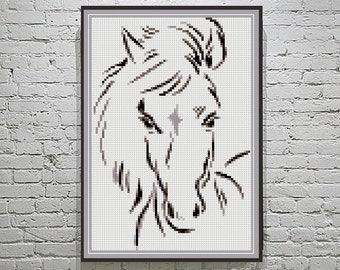Digital Download PDF cross stitch pattern animals cross stitch pattern horse cross stitch pattern simple cross stitch embroidered picture