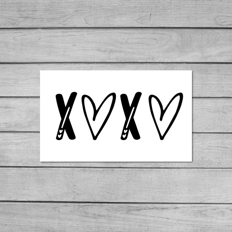 XOXO Vinyl Decal Valentine Decal Love Decal Etsy