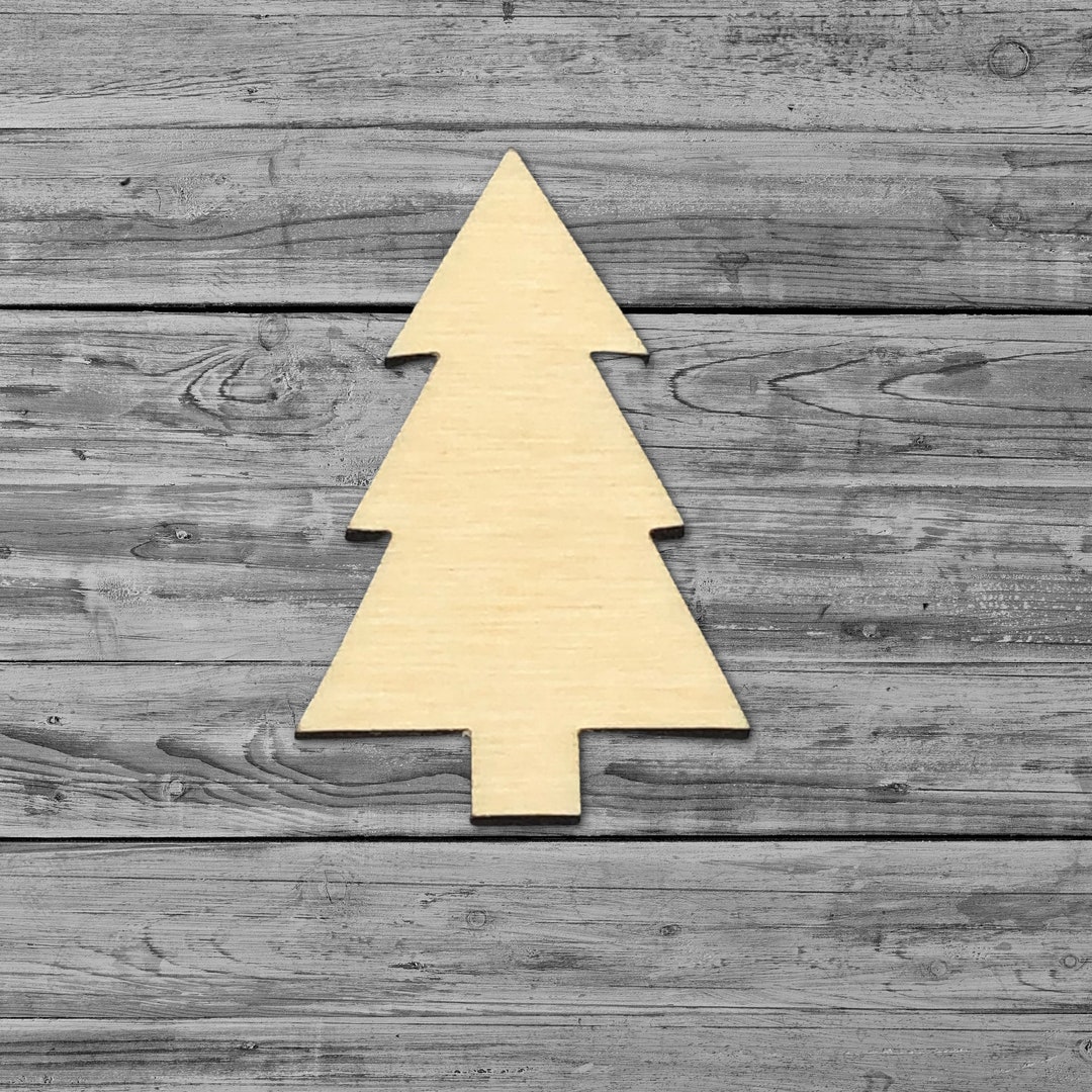 Christmas Tree Wood Cutout, Unfinished Christmas Tree Shape, Christmas