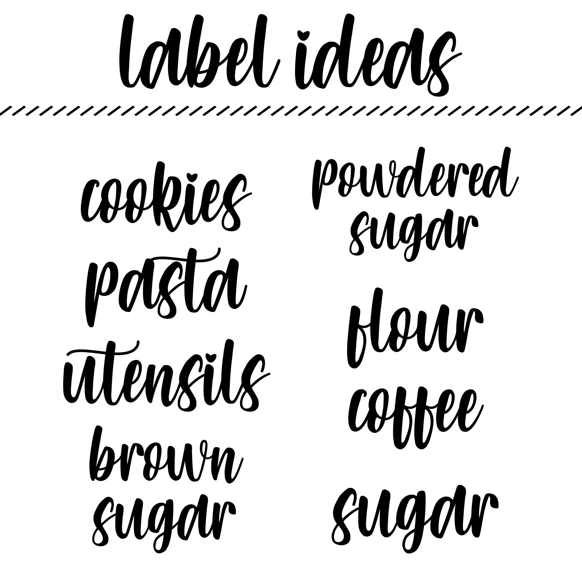 Canister Labels Canister Set Decals Kitchen Labels Baking Etsy