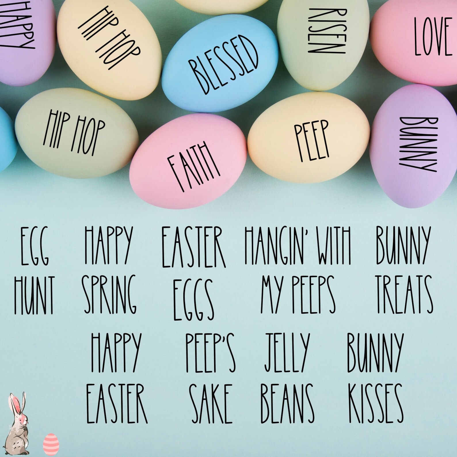 Custom Easter Decals Easter Vinyl Decals Farmhouse Easter Etsy