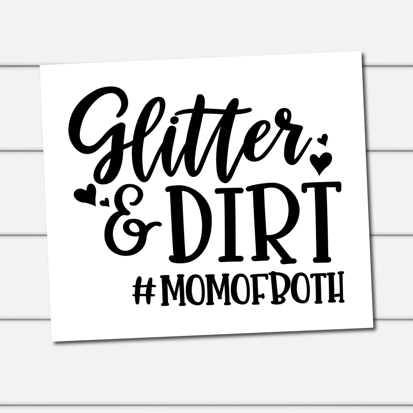 Mom of Both Decal Glitter and Dirt Decal Car Decal for Mom Etsy