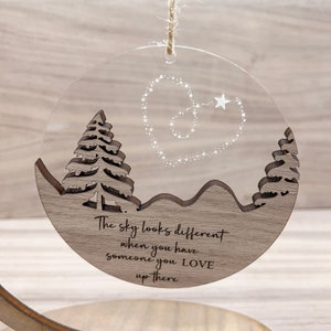 Memorial Christmas Ornament, Remembrance Ornament, Christmas In Heaven, Keepsake Ornament, In Memory Ornament, Wooden Ornament, Engraved