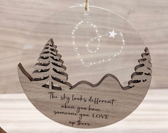 Memorial Christmas Ornament, Remembrance Ornament, Christmas In Heaven, Keepsake Ornament, In Memory Ornament, Wooden Ornament, Engraved